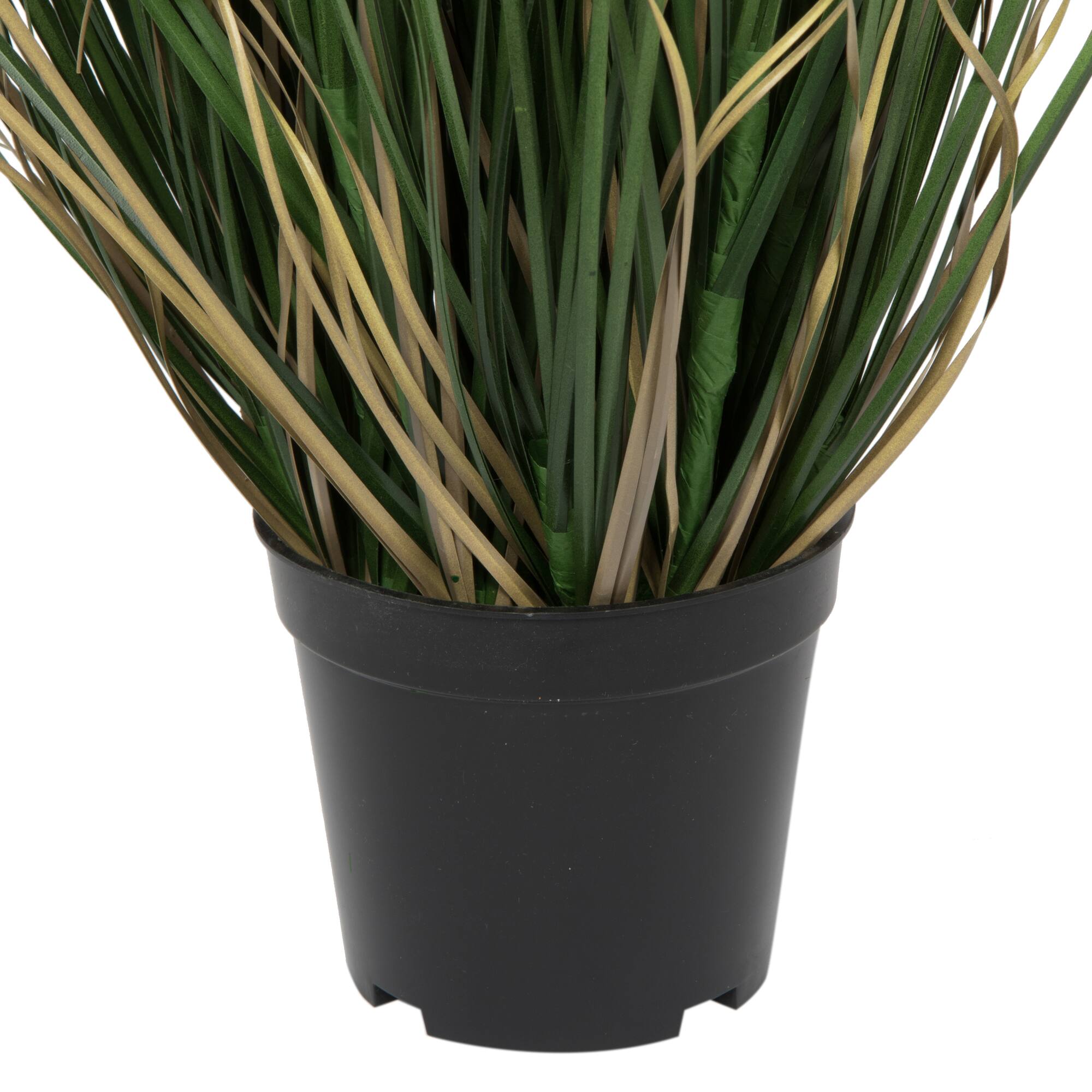 Artificial Potted Green Curled Grass